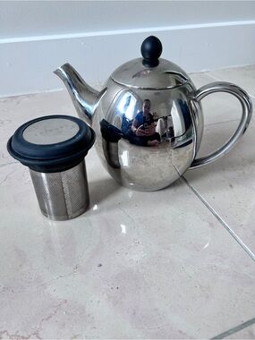 Epicure Stainless Steel Teapot with lid Removable Infuser for teapot or Mug